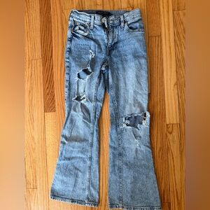 Aeropostale Light Blue Distressed Flare Jeans